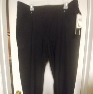 Black pull on rayon blend pant